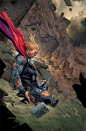漫画英雄人物插画:雷神托尔Mighty Thor