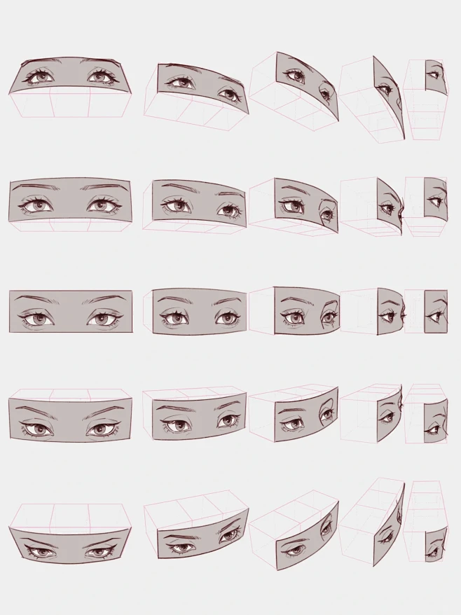 透视练习-人体眼睛多角度