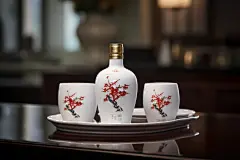 酒水玻璃酒瓶白酒图片摄影图