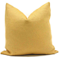 Yellow Belgium Linen Decorative  Lumbar Pillow Cover - Accent Pillow - Throw Pillow - Toss Pillow on Etsy, $35.00