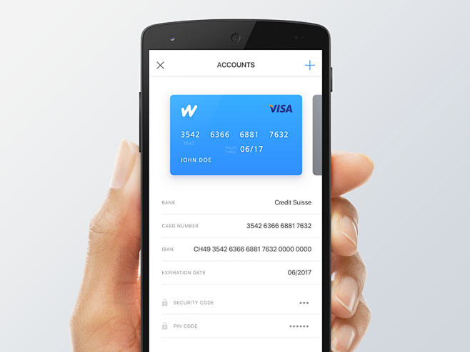 Finance app account