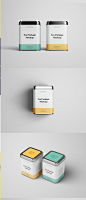 高档茶叶铁盒子品牌vi包装设计展示效果图样机模型mockups素材图