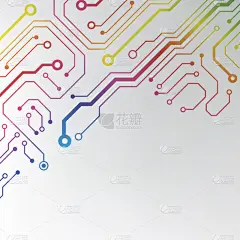 电路板图案。抽象技术高科技电路板纹理