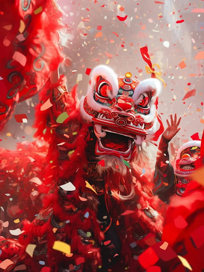 醒狮素材图AI图-花瓣网