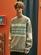 LAYERED PRINTING SWEAT SHIRT (GRAY)