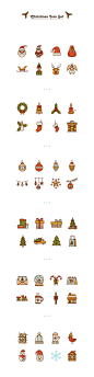 Free Christmas Icons : Christmas icon set /// Designed for Freepik.com You are free to use for personal or commercial purposes, to share or to modify it. You are not allowed to sub-license, resell or rent it