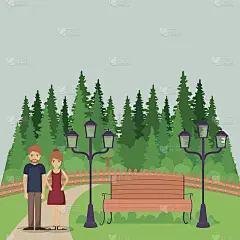 情侣卡通公园设计