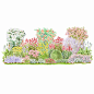 Garden Plan filled with Sweet Scents to attract Butterflies.    Many bees and butterflies enjoy fragrant flowers as much as we do. This plan includes favorites such as dianthus, phlox, and nicotiana. Garden size: 22 by 6 feet.