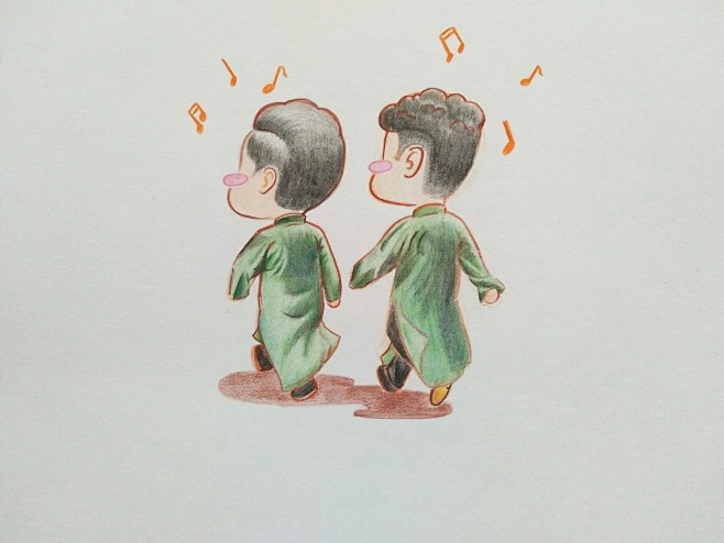 孟鹤堂周九良手绘彩铅名场面