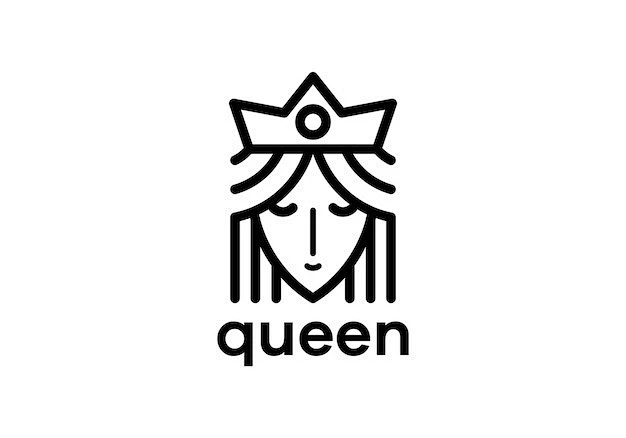 女王女人头像标志logo矢量图设计素材-花瓣网