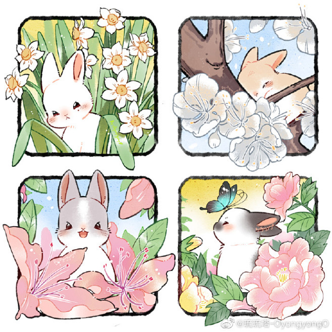 兔兔与十二花季 ​​​
画完忘记发了.....