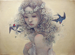 肖姗泓采集到日本插画家 平野実穂(Miho Hirano) 绘画作品