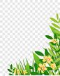 手绘绿色植物花草边框装饰图案PNG图片 来自PNG搜索网 pngss.com 免费免扣png素材下载！