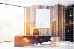 木墙经理的办公室，海报色调
