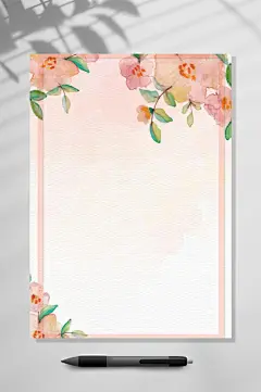 感谢信信纸背景WORD-众图网