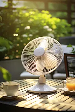 桌面风扇夏至海报配图