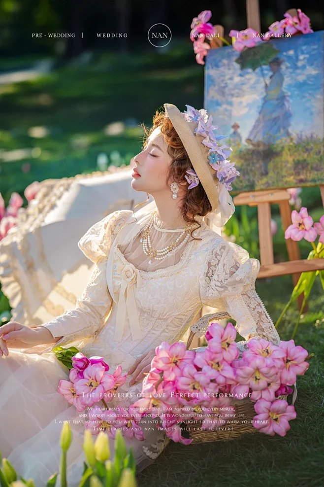 沉浸在郁金香花海的春天里 法式油画婚纱照 - 小红书-花瓣网