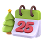 Christmas Calendar 3D Illustration