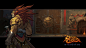 Battle Chasers: Night War | Vendor Coloring & Backgrounds, Grace Liu : One of my personally favorite assignments in BattleChasers: Night War has always been vendors.  It's a treat every time I get to color Joe Madureira's amazing design and linework, 