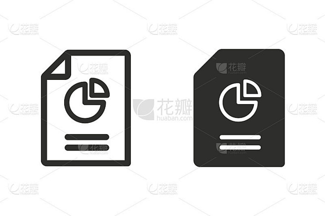 业务报告矢量图标。矢量图标。