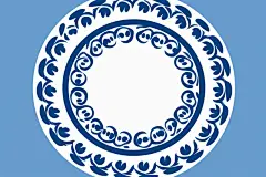 民族风青花瓷底纹纹样图案背景图