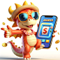 holiday slot game character with white plain background