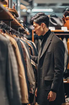 AI数字艺术西装定制西服店摄影图-众图网