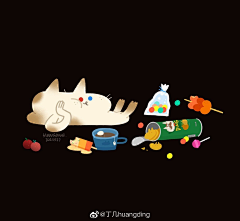 粥粥的摸鱼日常采集到插画