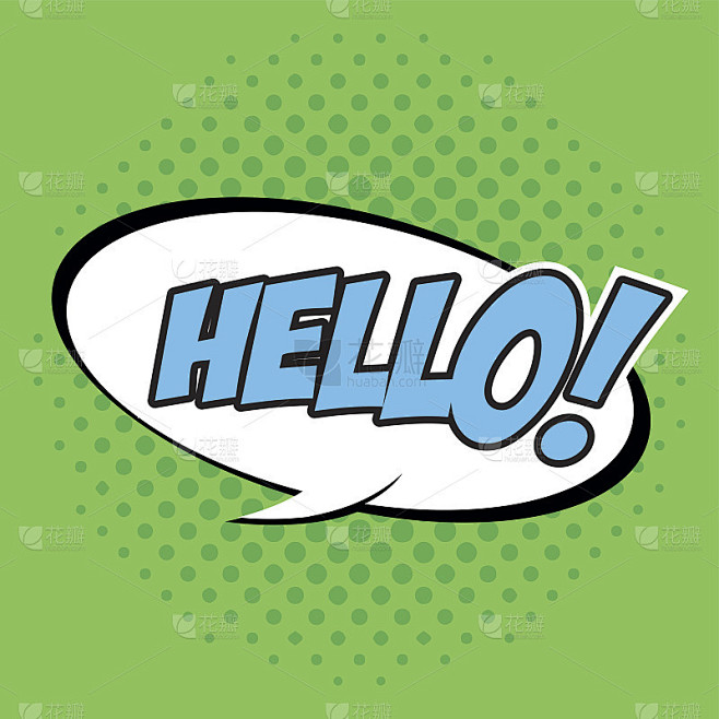 泡泡流行艺术的hello设计