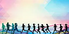 彩色几何渐变剪影马拉松大赛海报背景素材psdundefined 运动会 设计图片 免费下载 页面网页 平面电商 创意素材