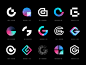 geez blockchain bitcoin crypto app letter g mark identity branding logo