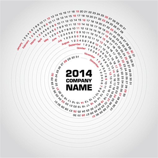 2014螺旋日历