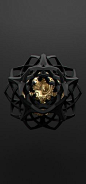 All black but gold on Behance