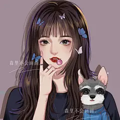 原创水彩画师接稿漫画卡通情侣微信头像约稿动漫设计手绘头像定制-淘宝网
