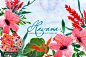 手绘水彩花卉设计素材Havana- Watercolor Clip Art 设计模板 