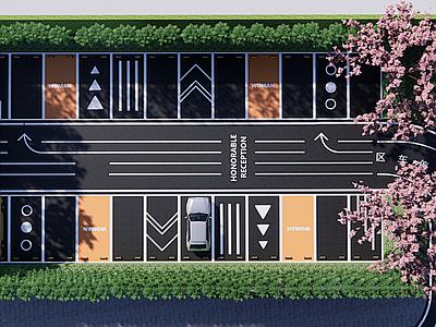 现代生态停车场 示范区 公园创意停车场