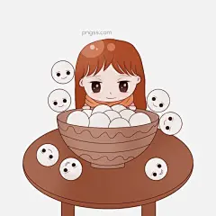 手绘元宵节一碗大元宵插画图片大小2000x2000px 图片尺寸997.15 KB 来自PNG搜索网 pngss.com 免费免扣png素材下载！插画#传统美食#卡通女孩#卡通手绘#美味元宵#汤圆#元宵节#