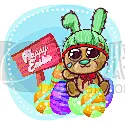 可爱的,矢量,熊,复活节彩蛋,幸福,自然,传统,请柬,复活节,季节