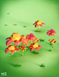 Waggle Dance - lowpoly bee world! : In Waggle Dance, a Euro-style worker-placement dice game for 2-4, players control worker bees to build their hive, produce more bees, collect nectar, return it to the hive and make honey!