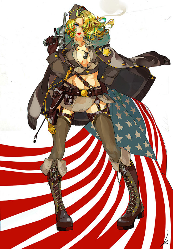 联五轴心的军装系列国家拟人