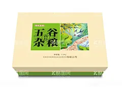 五谷杂粮绿色礼盒平面图  - 源文件下载【酷图网】五谷杂粮,杂粮礼盒,大米礼盒,杂粮包装,礼盒包装,大米包装,五谷包装,特产包装,特产设计,礼盒设计,包装设计,农作物,插画,春天插画,杂粮插画,黄豆,绿豆红豆,高粱米