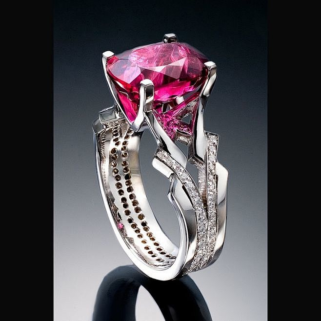 pink tourmaline ring...