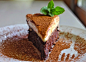 White chocolate mousse truffle cake
