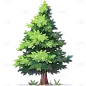 植物动漫风插画树元素素材