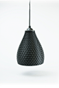 LampiON : Variations of 3d printed lamps. Concept emerges from having a simple hexagonal grid and a basic shape of a lamp shade.Combining both into single product gives many variations trough different approach and modeling of the shape.