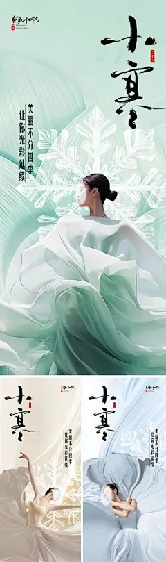 【南门网】广告 海报 节气 小寒 医美 教育 节气 系列 舞蹈 大寒 系列 优雅