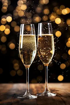 香槟气泡酒素材图片