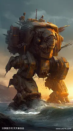 武装直升机机器人_提示词查看_Midjourney_ai绘图工具关键词描述词咒语_816X1456像素-3D,海边,日落,机器-提示词编号:2023050910308244-绘ai-www.ai016.com