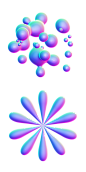 彩色球形渐变酸性风设计海报不规则创意图形高清_PNG：