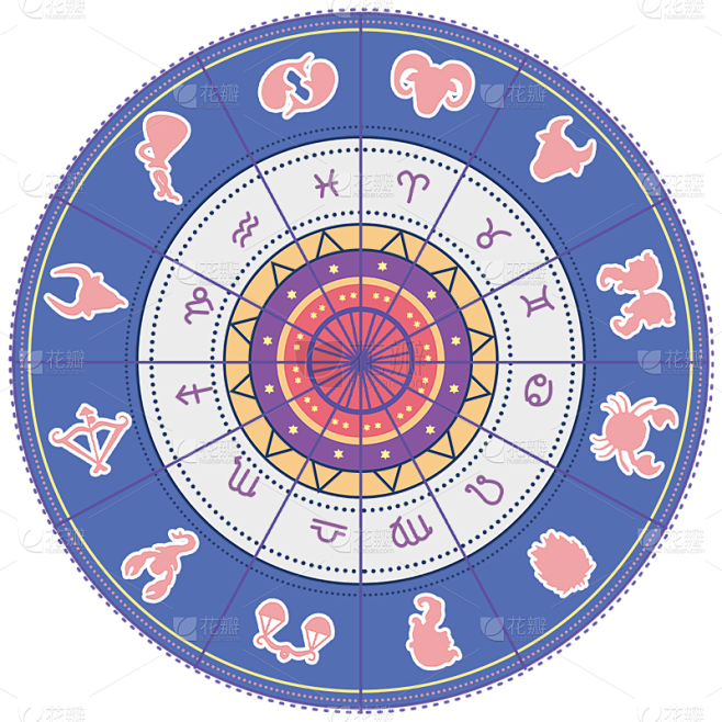 手绘-星座星盘常规贴纸7
